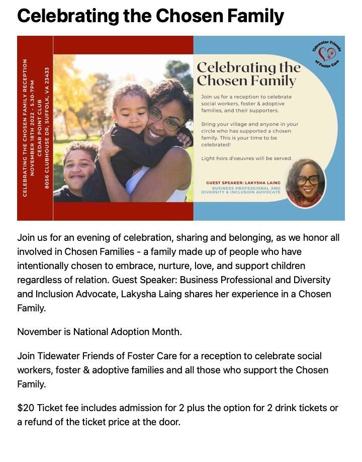 chosen family event