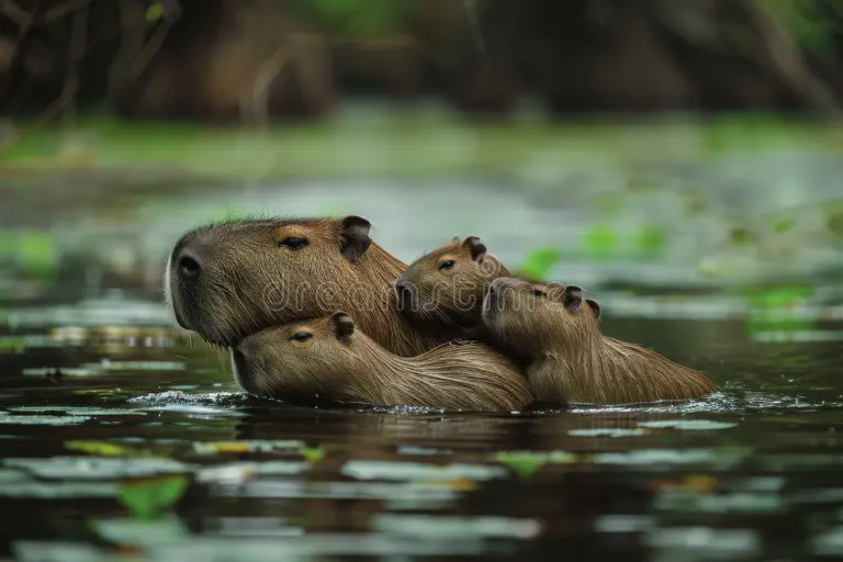 capybara aquatic escape behavior