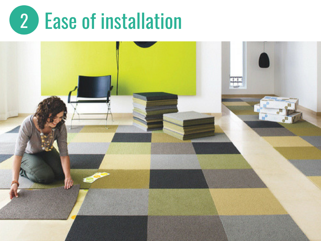 modular carpet tile installation