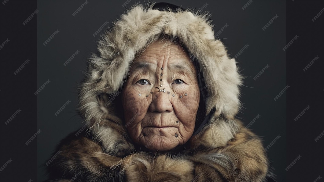 Inuit face epicanthic fold