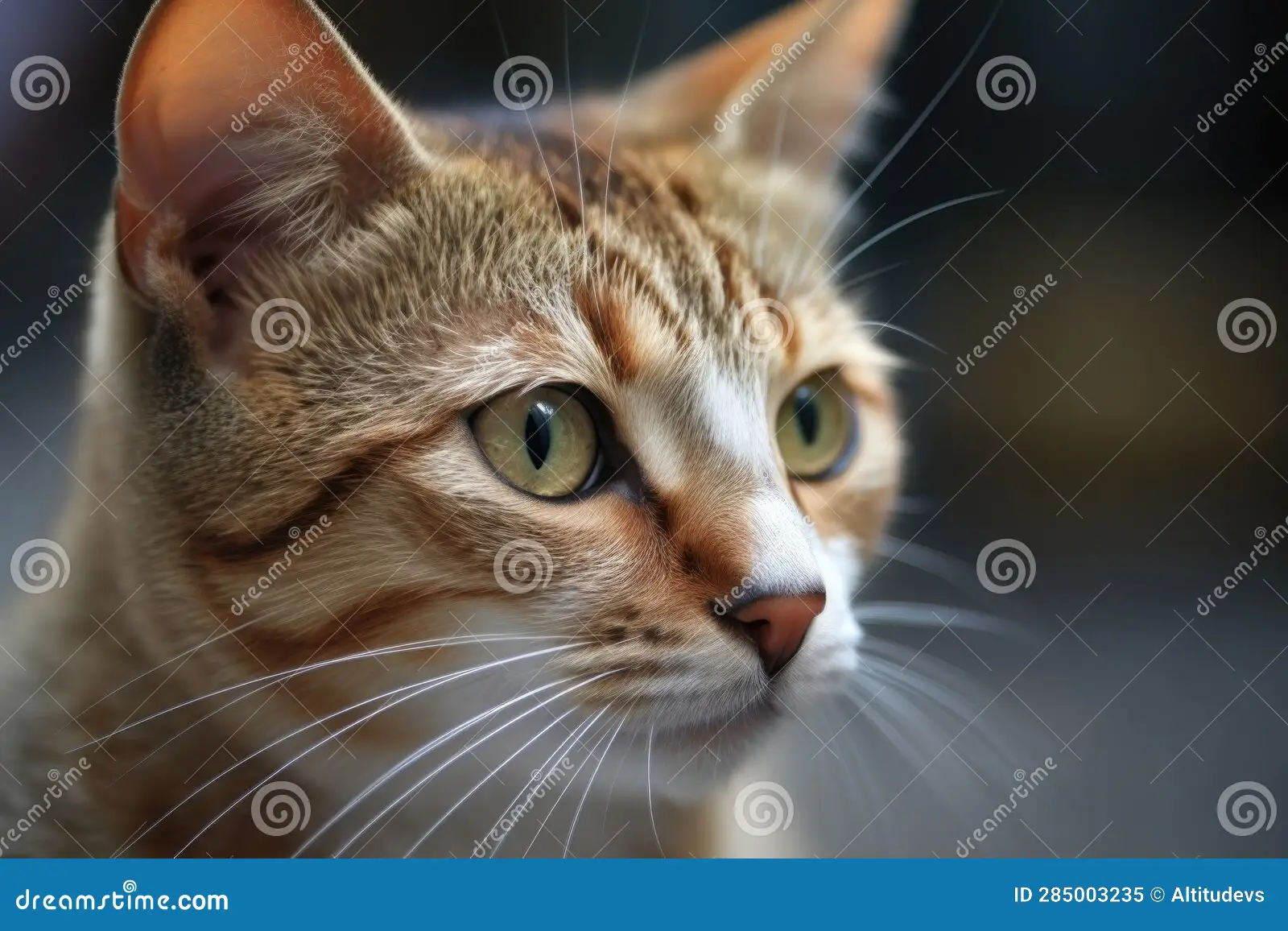 cat facial twitching close up