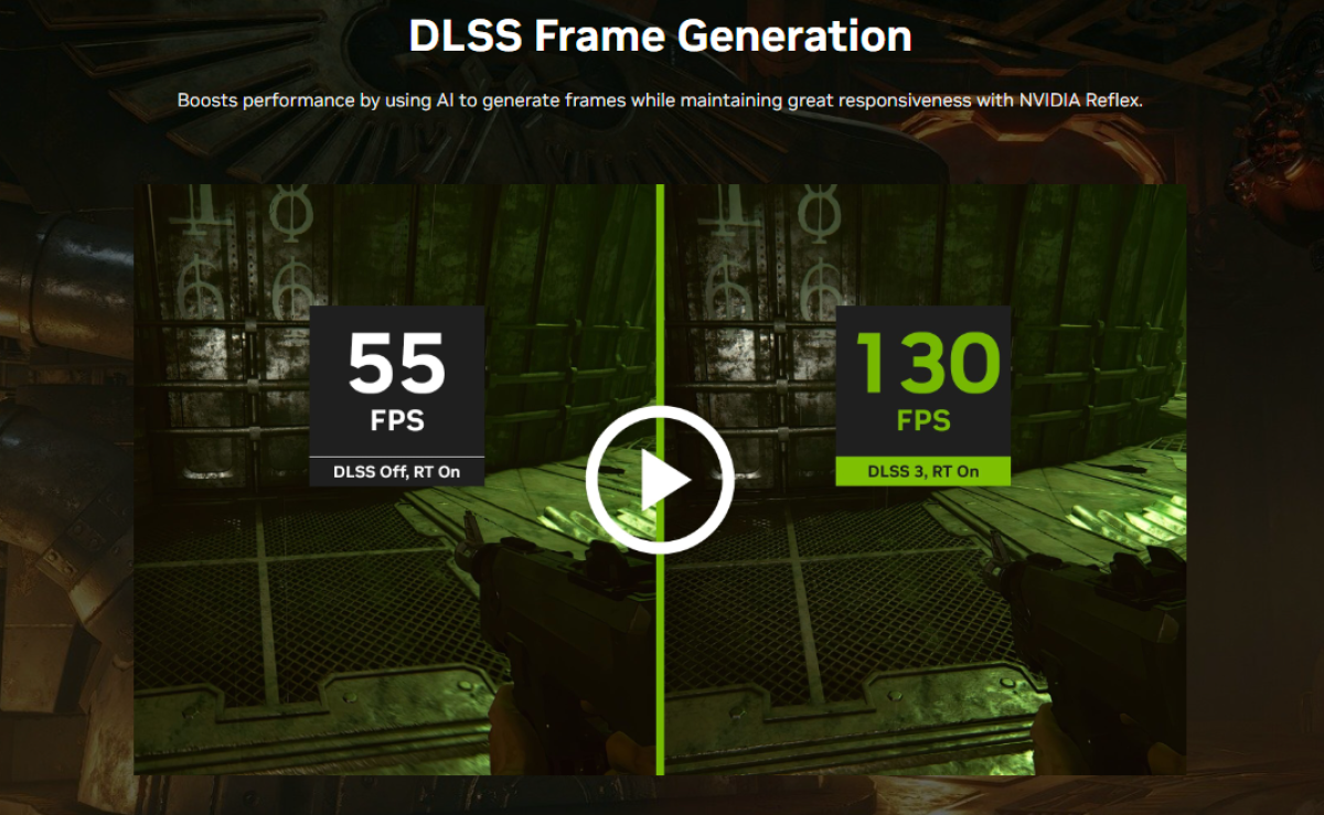 DLSS 5 frame generation comparison
