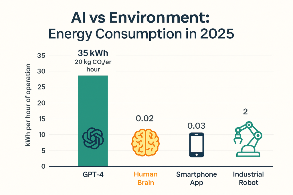 AI model training energy consumption
