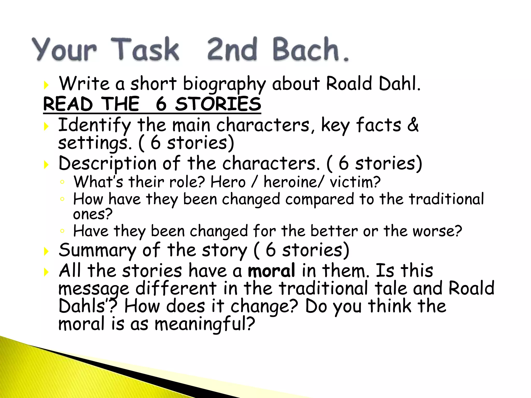 Roald Dahl character description changes