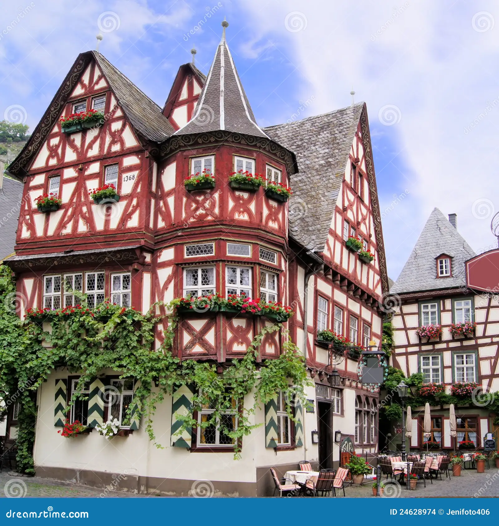 old wooden house Germany street