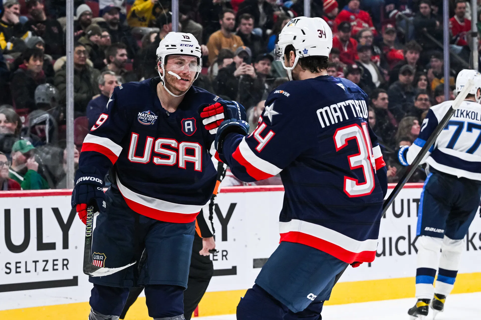 USA men's hockey team interview incident