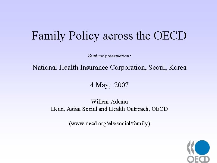 OECD family policy