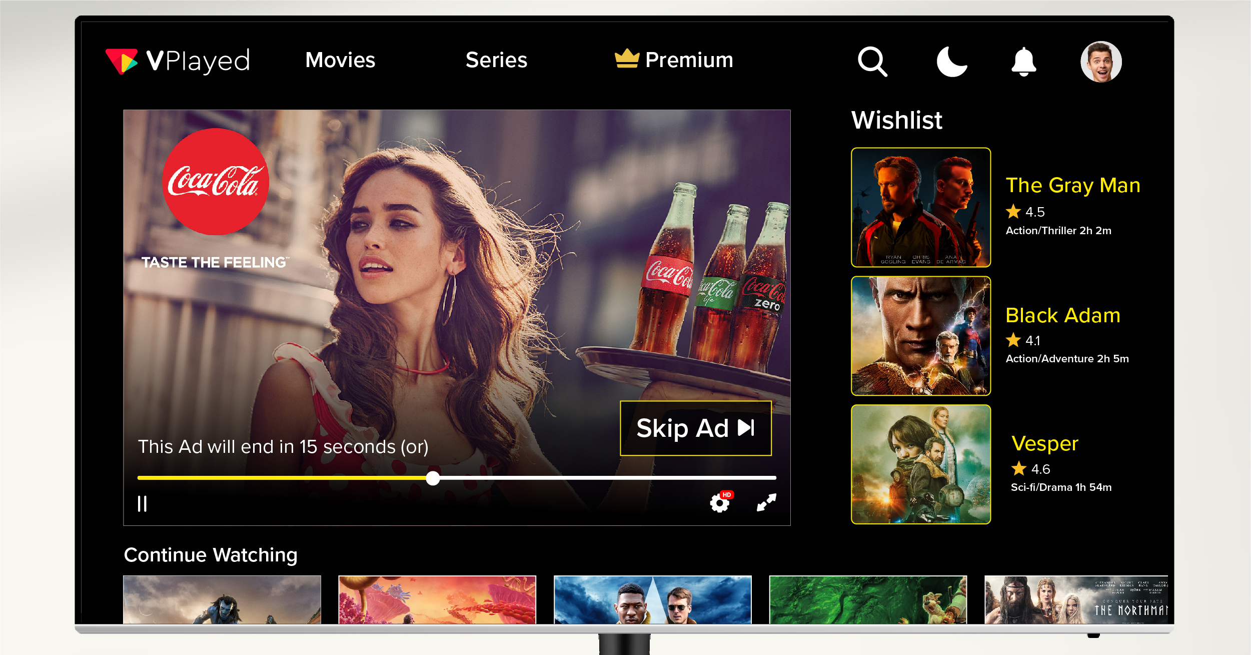 pre-roll ad television