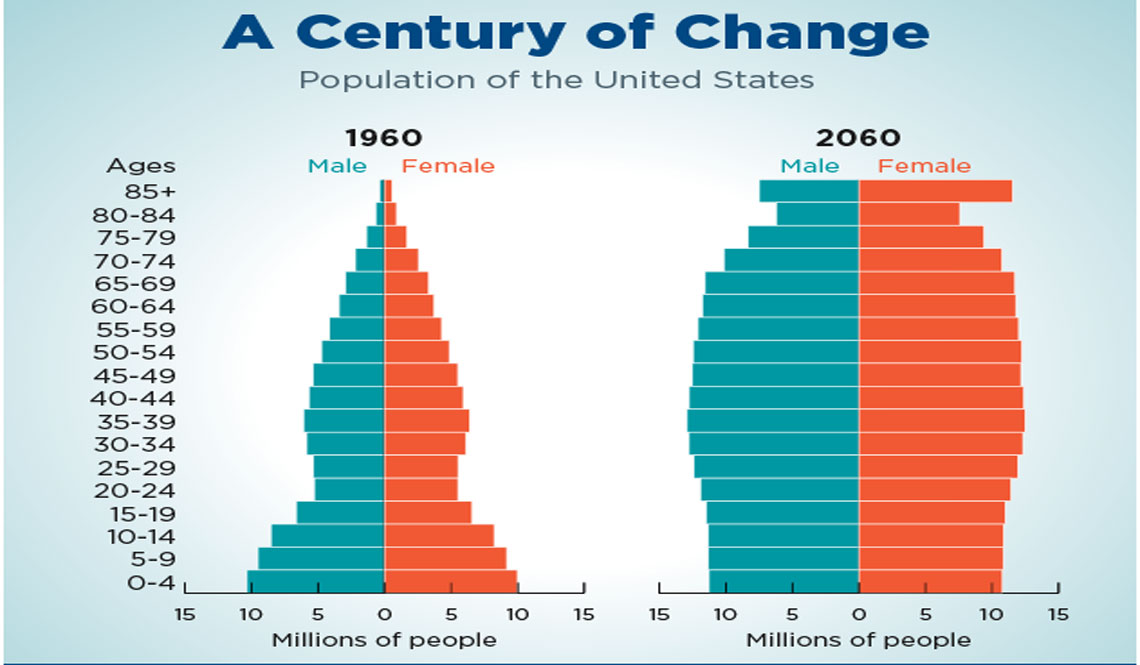 aging population demographics chart