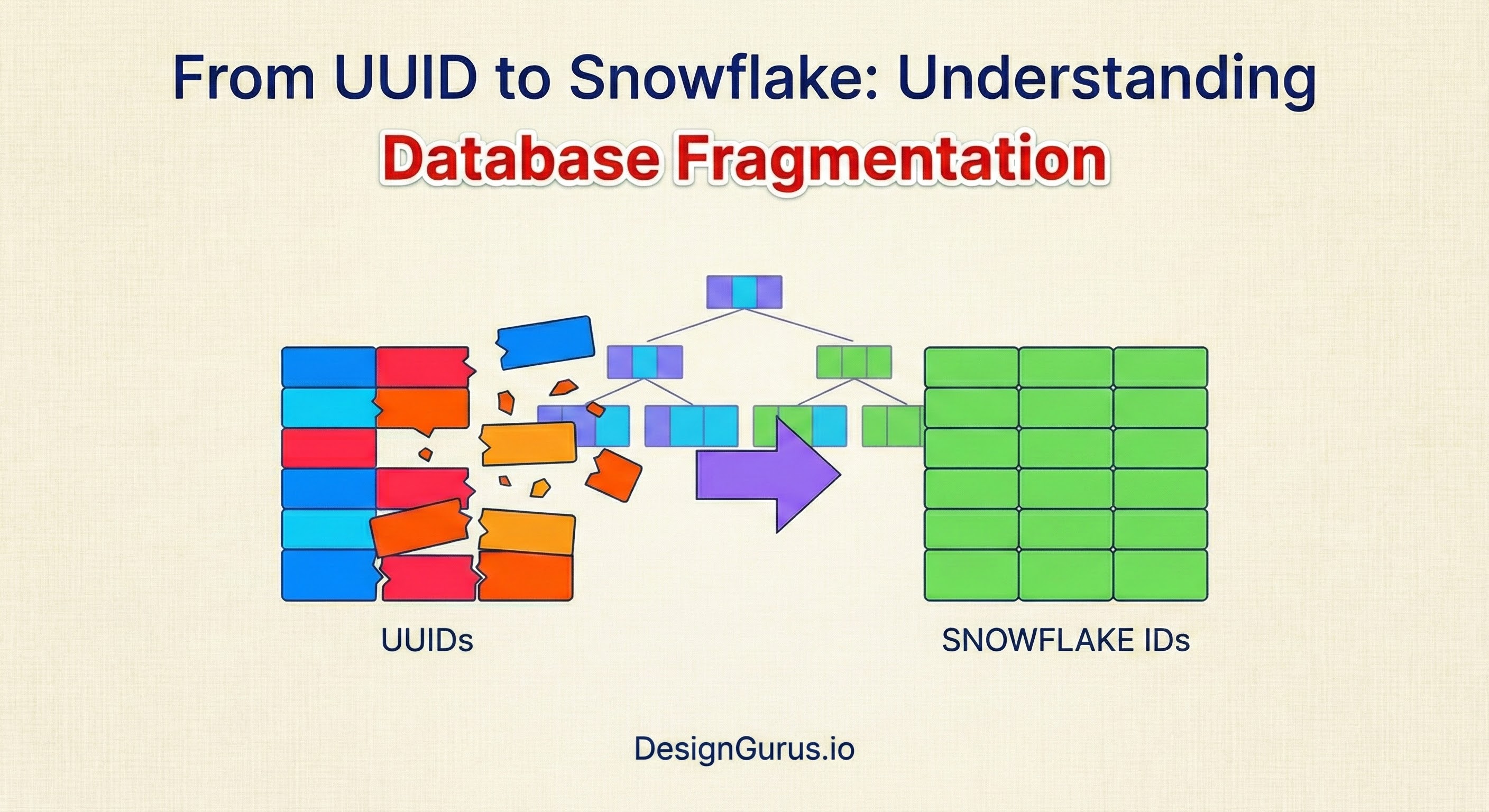 database fragmentation illustration
