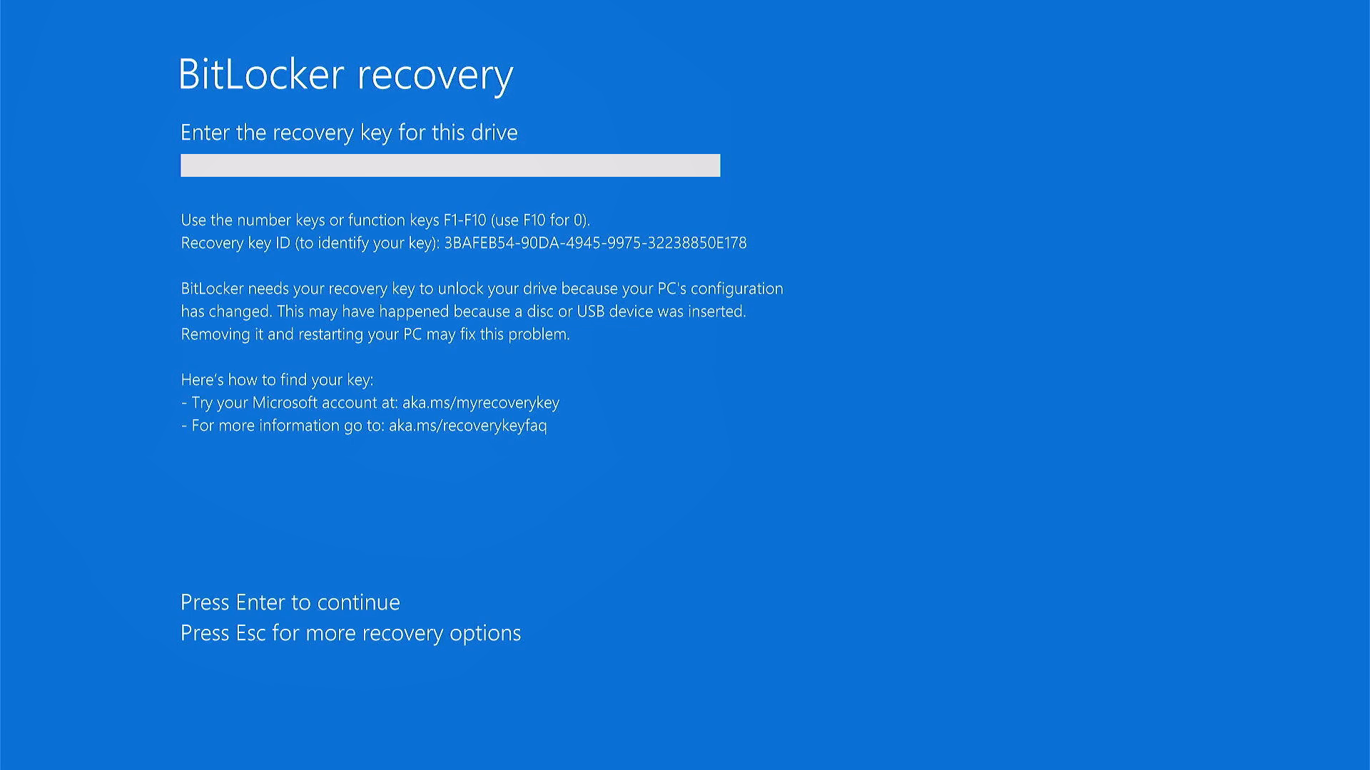 Windows 11 BitLocker encryption failure