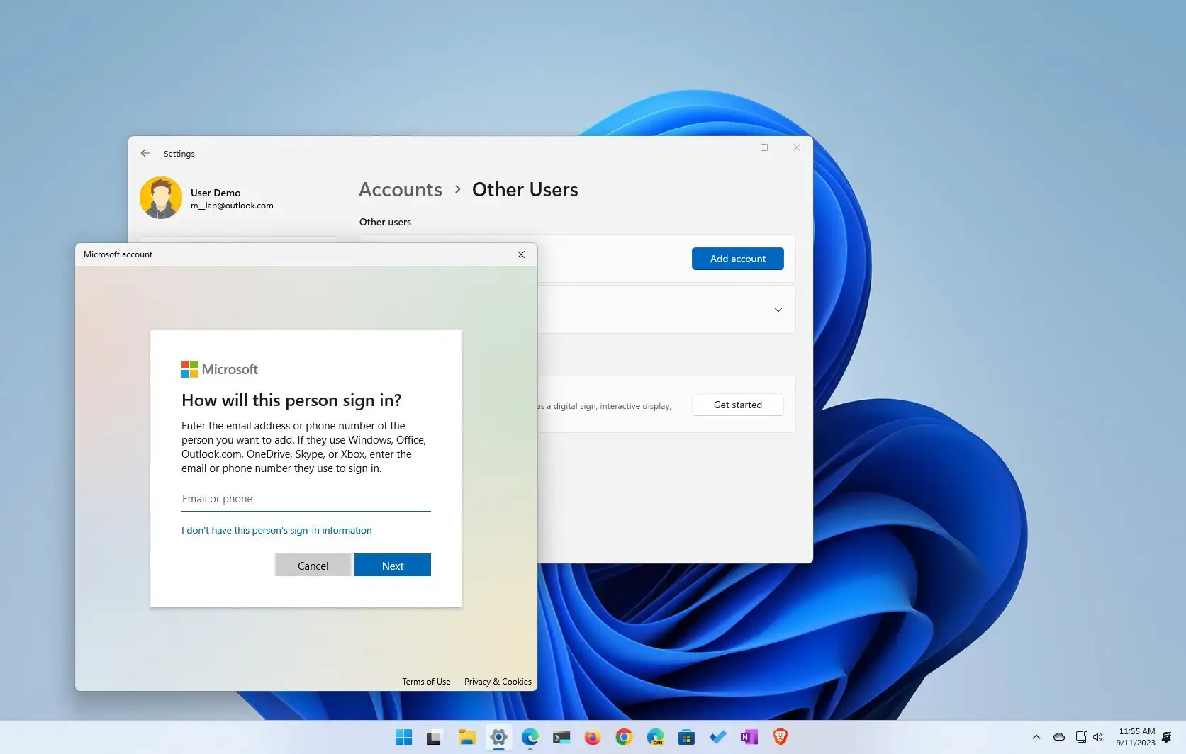 Windows 11 Microsoft account setup