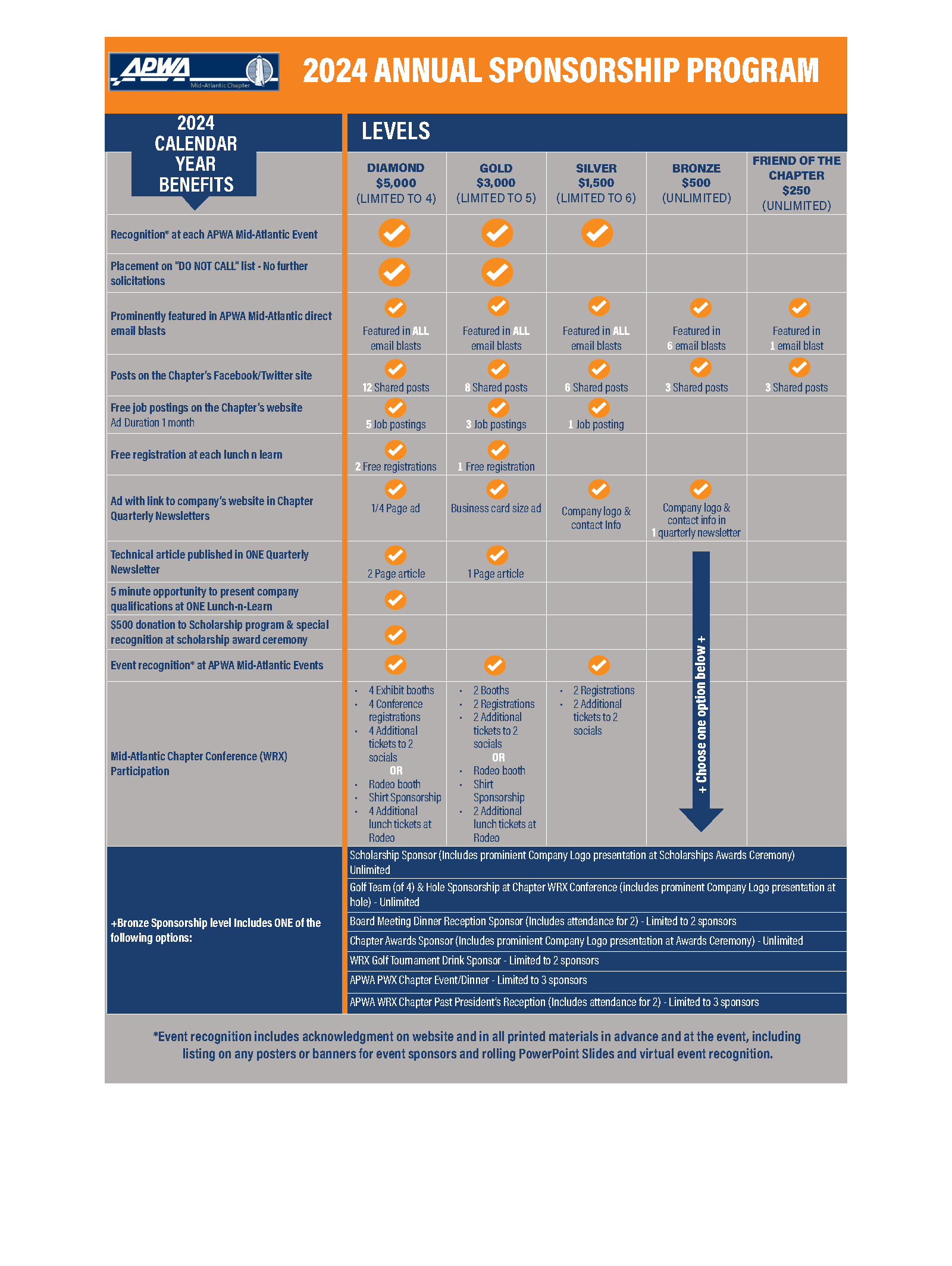 organizational sponsorship program