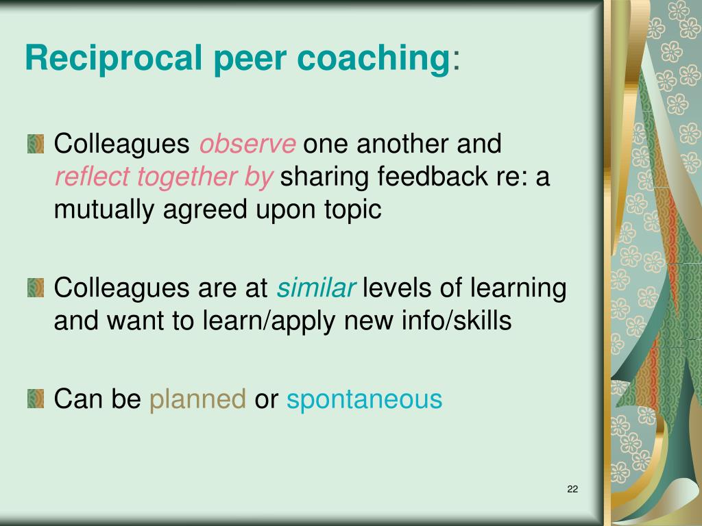 reciprocal peer cohorts