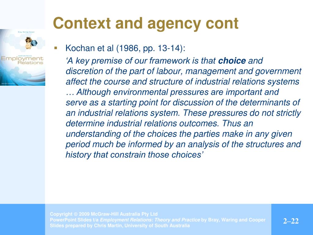 individual agency context